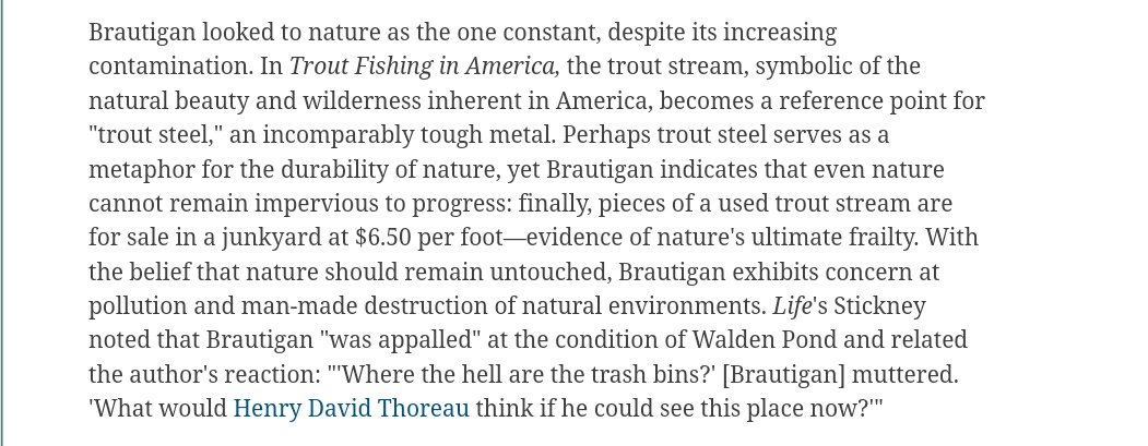 Happy Birthday to Richard Brautigan! :)
\"Trout Fishing in America\" 