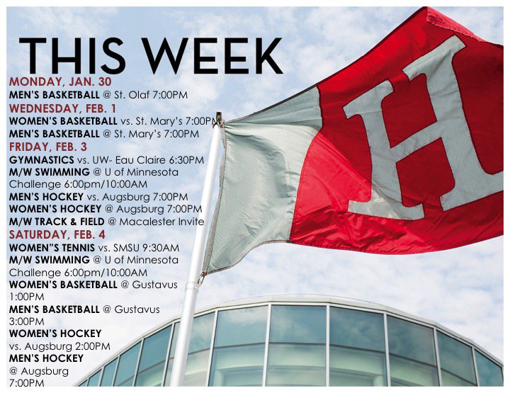 HUPipers's tweet photo. Big week for the PIPERS!! #goHU #HamlineProud https://t.co/jnX52CpvfS