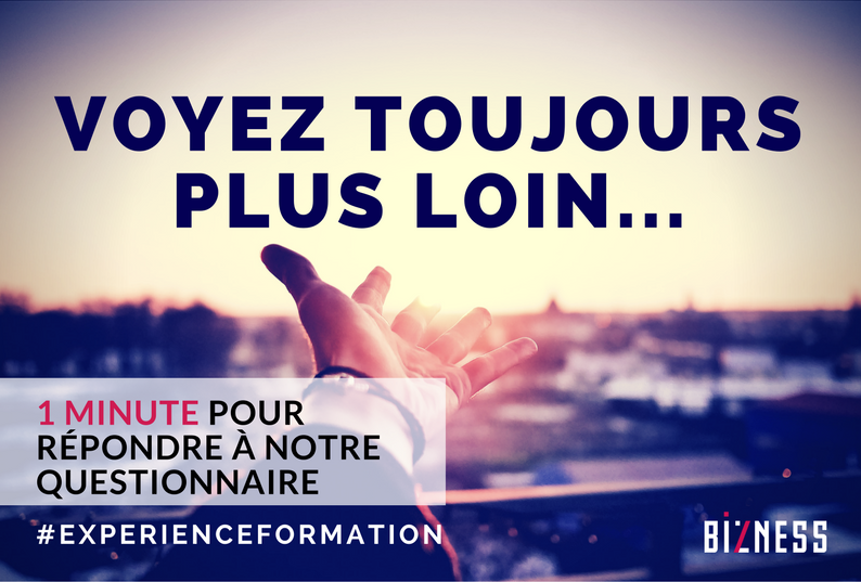 Bizness_Actual's tweet photo. Bizness mène son enquête !
1 minute pour contribuer à l'évolution du milieu de la formation ! #usex #innovation
https://t.co/UShKoCAqVY https://t.co/CdlsQguuaB