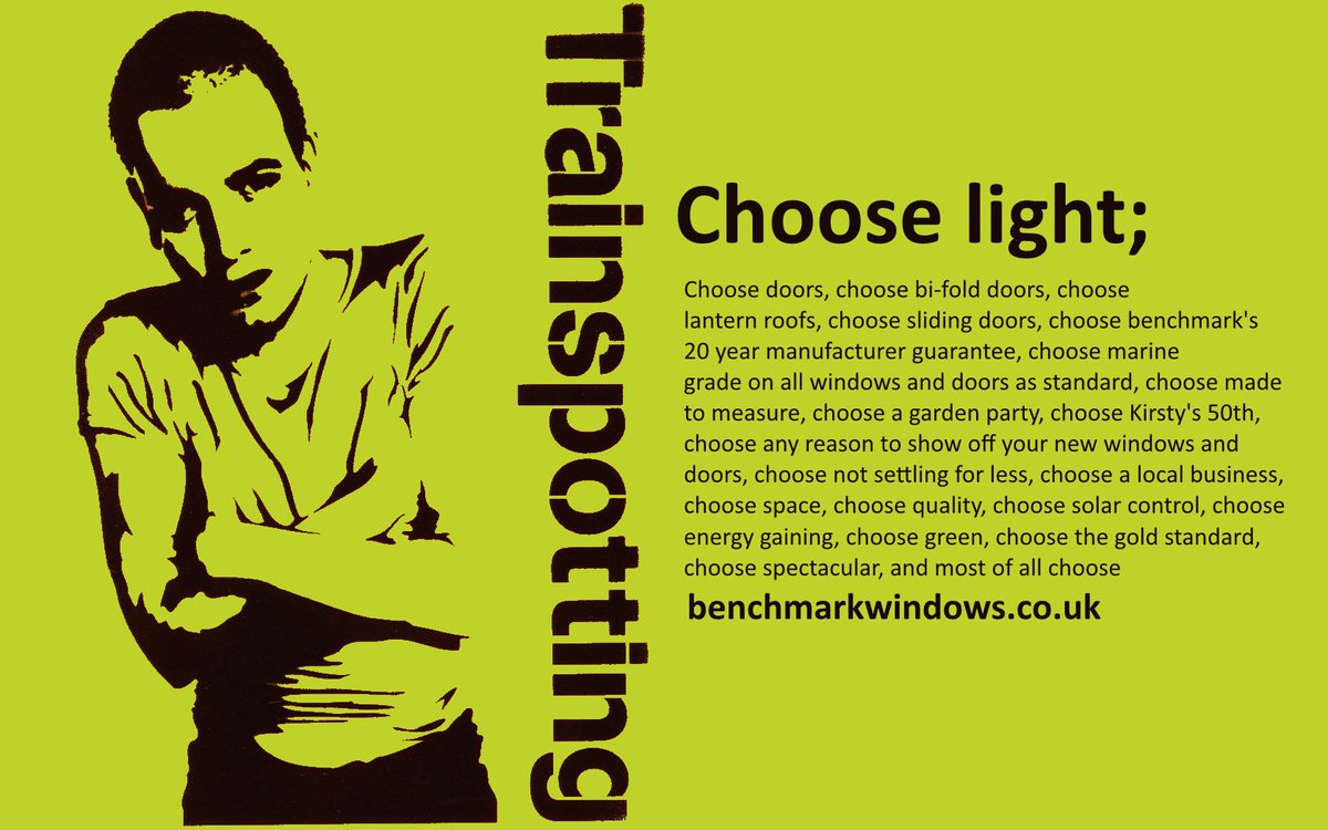 BenchmarkWin's tweet image. Here&apos;s our #motivationmonday #choose #benchmarkwindows #T2 #T2trainspotting