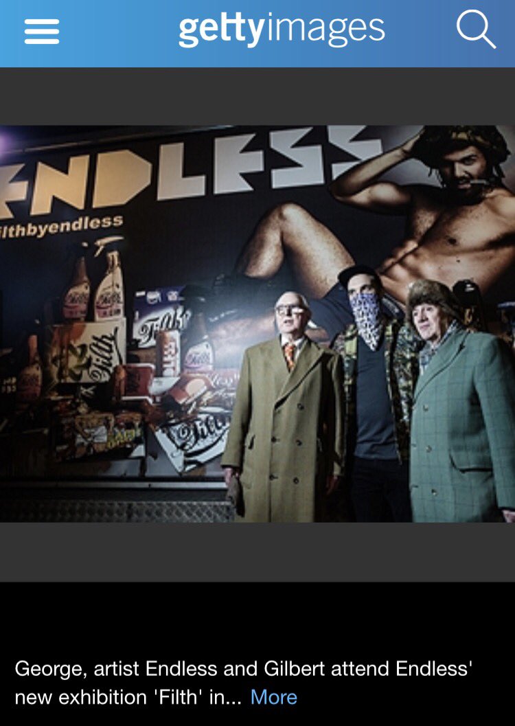 Endlessartist's tweet photo. Endless with #GilbertandGeorge at the opening of "Filth" at @busterandpunch #filthbyendless #icons #articon #calvinclassics #Billboard #art https://t.co/hJJQ8nooVK
