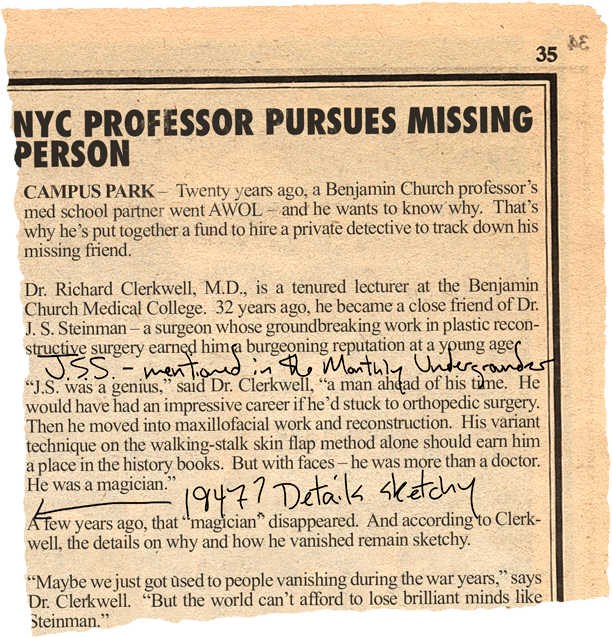 bioshock's tweet photo. 70 years ago, prominent people around the world were vanishing without a trace, including everyone’s favorite surgeon, Dr. J. S. Steinman. https://t.co/s87ILktvhZ