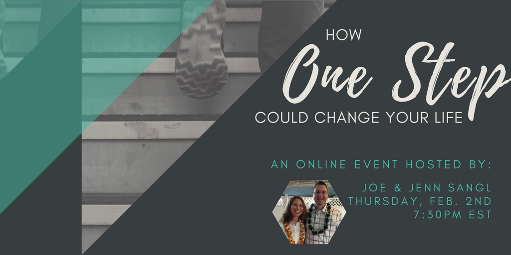 IWasBroke's tweet photo. Join us Thursday for an evening w/ @joesangl &amp; @JenniferSangl as they discuss how one step could change your life - https://t.co/zm3lCRTOzO https://t.co/Q1opcGMMOb
