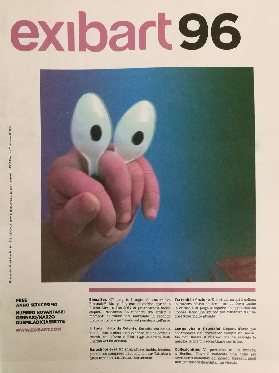 GalleryApart's tweet photo. @exibart_com ... thanks a lot! 
Great cover by Luana Perilli https://t.co/zCfvEqtrWS