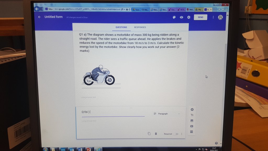 rondelle10_b's tweet photo. 1st time trying Google Forms to set H/W & save marking time. Inspiration from @rjmgteach #TMResolutions 😎 @ICTmagic https://t.co/Oy0Mu5Xo7k