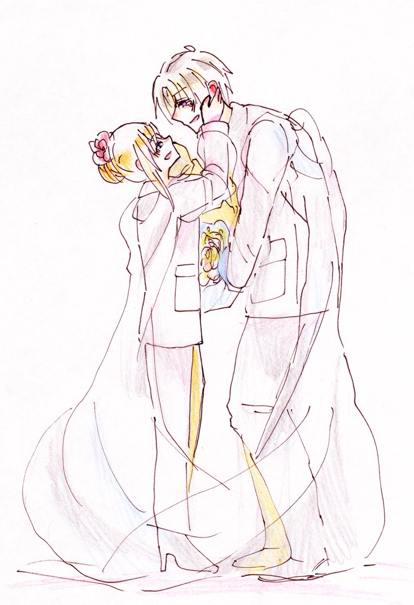 @kazano373 当本丸みだへし結婚したらくがき 
