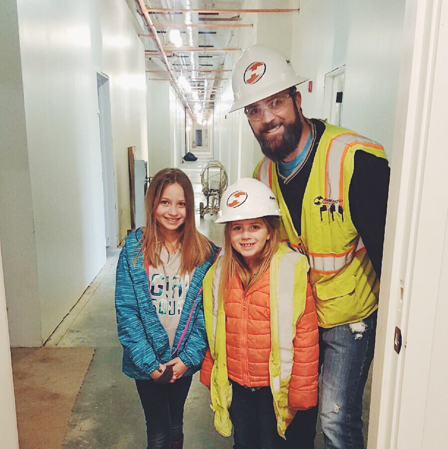 Our superintendent, Shawn, had his daughters come out and see what he does all day! Hope it was fun!