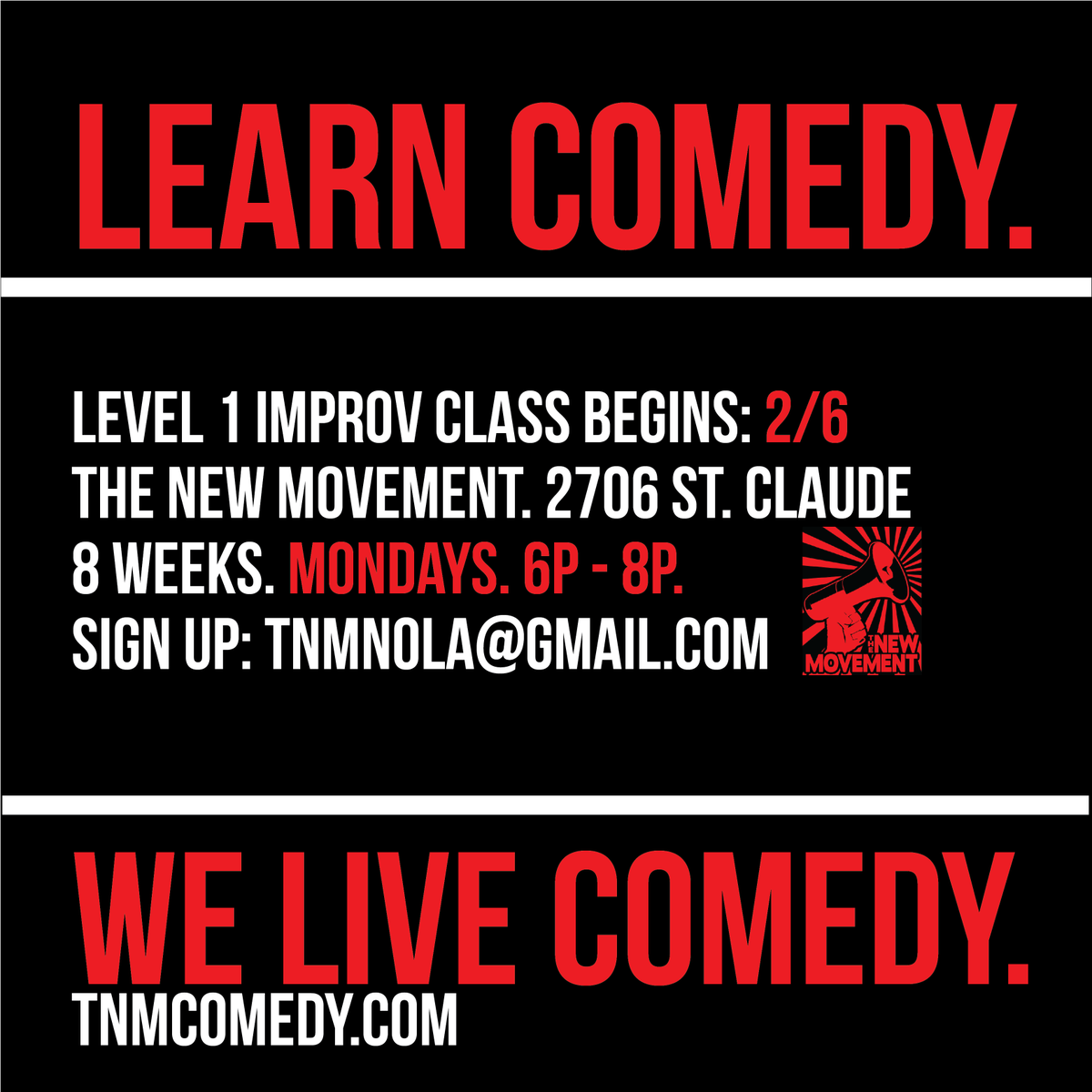 TNM_Comedy's tweet photo. #Improv #comedy classes start soon! Enroll yourself or a buddy &amp; enjoy your new favorite thing. https://t.co/iR2sejBZgz #WeLiveComedy https://t.co/DeqD7Hmm4B