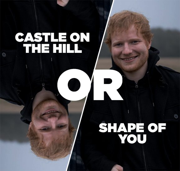 WildHitz's tweet photo. Welke vind jij beter? #EdSheeran #CastleOnTheHill #ShapeOfYou #Wildhitz https://t.co/6t8kxLad3l