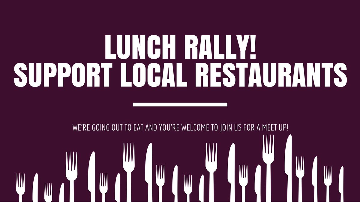 #LunchRally tomorrow! Join the Chamber staff <a href="/HilltopBrew/">Parkers Hilltop Brew</a> for some delicious #localeats. facebook.com/events/1813053…