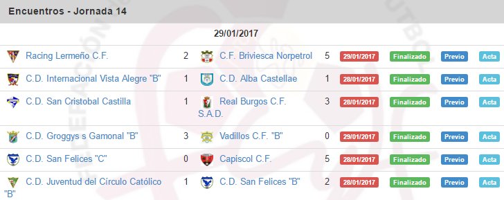 AlbaCastellae's tweet photo. Resultados y Clasificación tras Jornada 14 - 2ª Div. Provincial Juveniles (Burgos) https://t.co/FPgyjcesa7