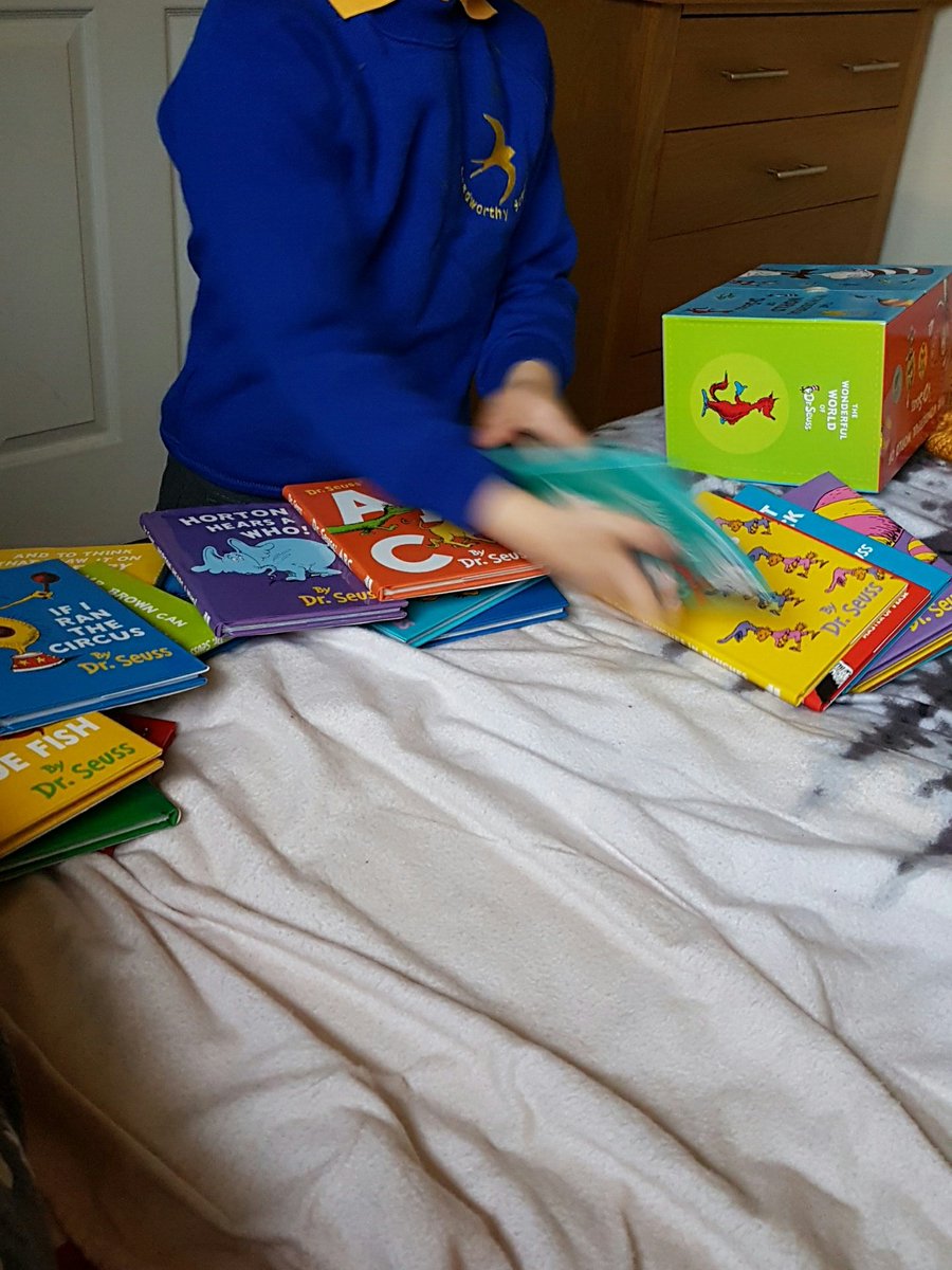 thebelgianbun's tweet photo. I'm being bullied into reading Seuss out loud...   #notmyfirstlanguage https://t.co/d6nf2LMtea