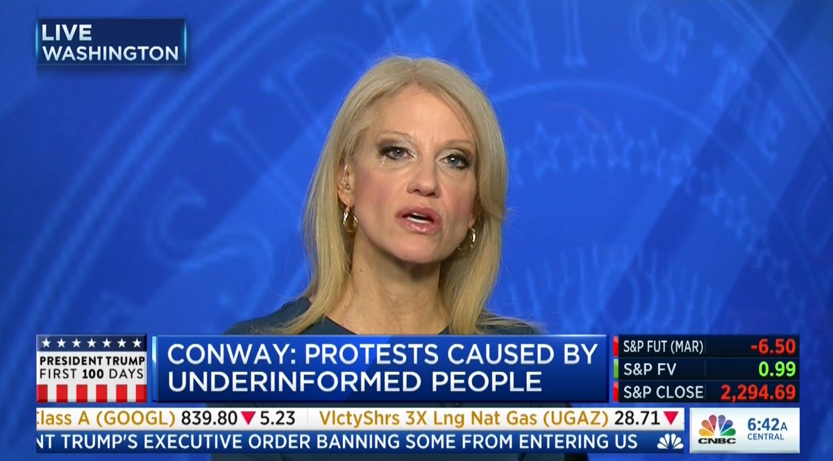 Shled's tweet image. Caught on Tape (and TV): The moment  #KellyAnnConway realizes the folly of her job. #realdonaldtrump
