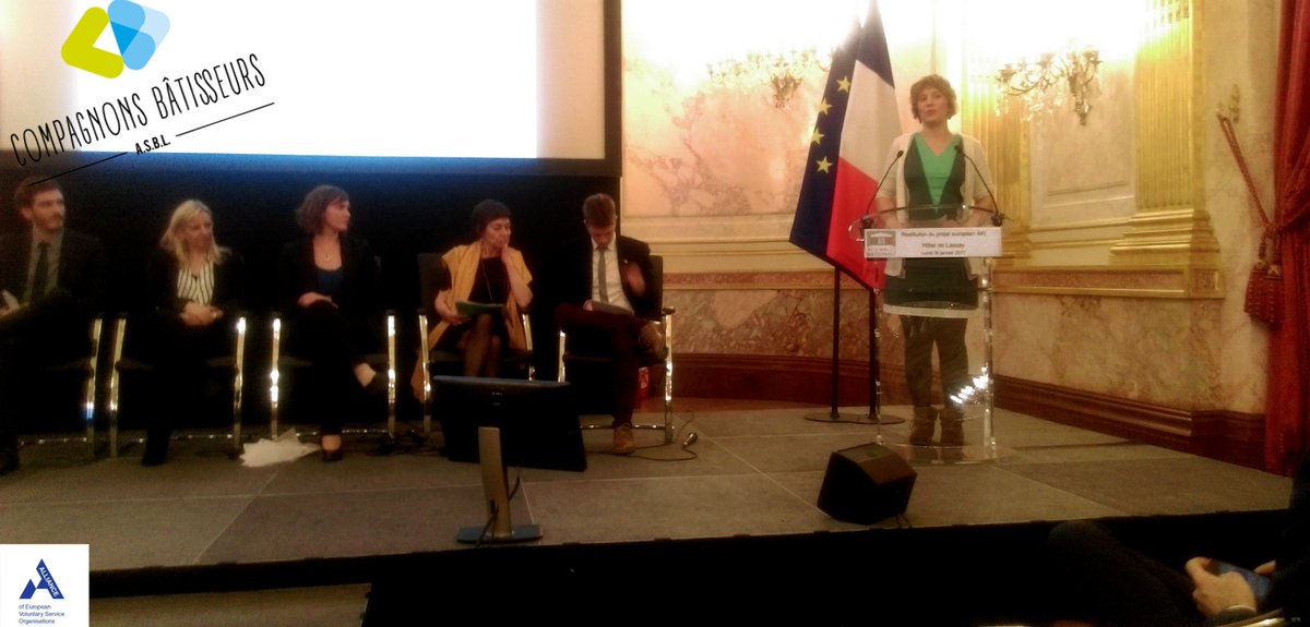 CB à l'Assemblée Nationale à Paris pour la conférence finale du projet AKI.  #ErasmusPlus #CompagnonsB #volontariat_international #jeunes