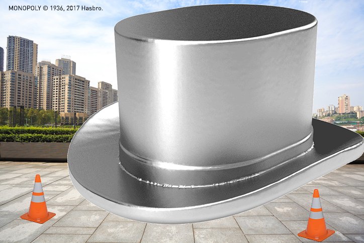 Zipcar's tweet photo. Dropping a massive metal hat on the Boardwalk doesn’t get anyone to the bank faster. #savethecar #monopolyvote @HasbroNews https://t.co/2wgmqjJXjI