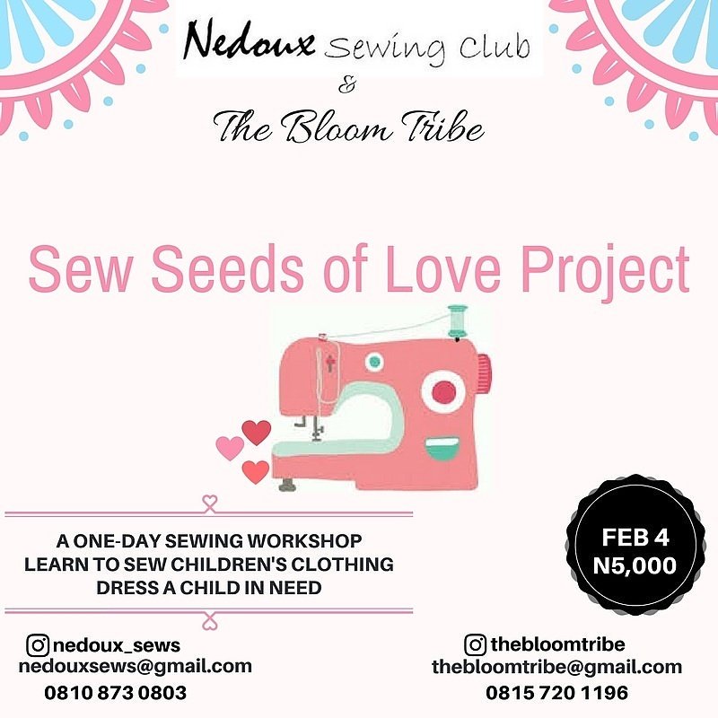 thebloomtribe's tweet photo. Pay God's Love forward! Join us this Saturday to Sew brand new clothes for Children in need at the NSCxBloomTribe Sew seeds of Love Project. https://t.co/VIkixLEidX
