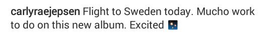 boywithagetaway's tweet photo. CARLY IS GOING TO SWEDEN AGAIN #CRJ4 😍😍🙌🙌🙌🎉🎉🎶🎶 https://t.co/pDP3NqWG2n