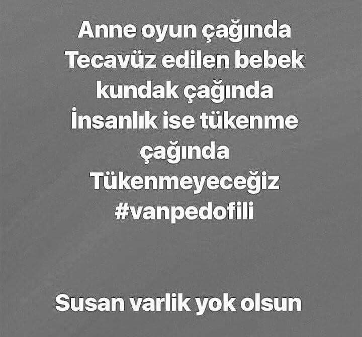 glcnaksu08's tweet photo. Susan varlık bizden değildir....!!!!! #vanpedofili https://t.co/J6hdr6QKIl