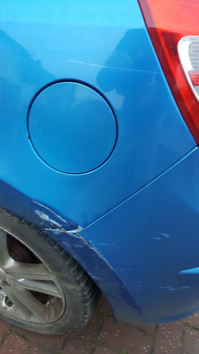 mashby30's tweet photo. There are some Cunts in this world. Smash into my new car and drive off!! #cuntdrivers #arseholedrivers #wankerdrivers https://t.co/sQBeZhlPxy