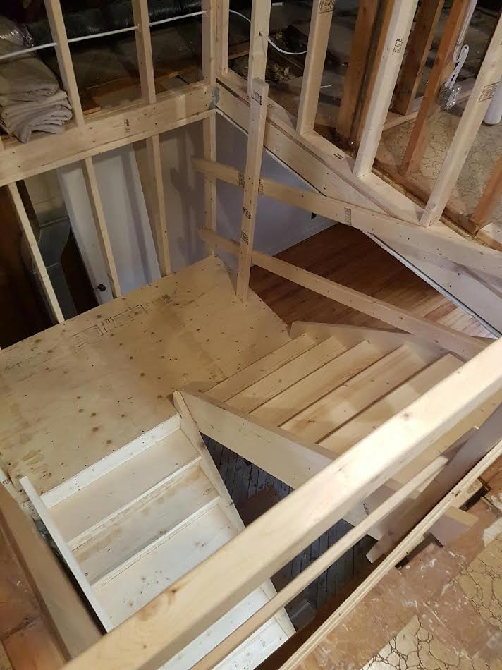 CCALRenovations's tweet photo. Building a staircase to a new loft space in a client's home. Can't wait to see the end result. #homerenovations #kingstonrenovations #ygk https://t.co/JfreEsciVN