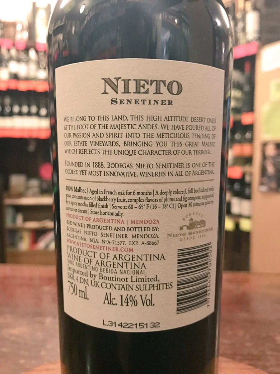 This #Malbec is truly divine! Full bodied, notes of blackberry and plums, creamy and spicy consistency also. #MondayMotivation #Wine