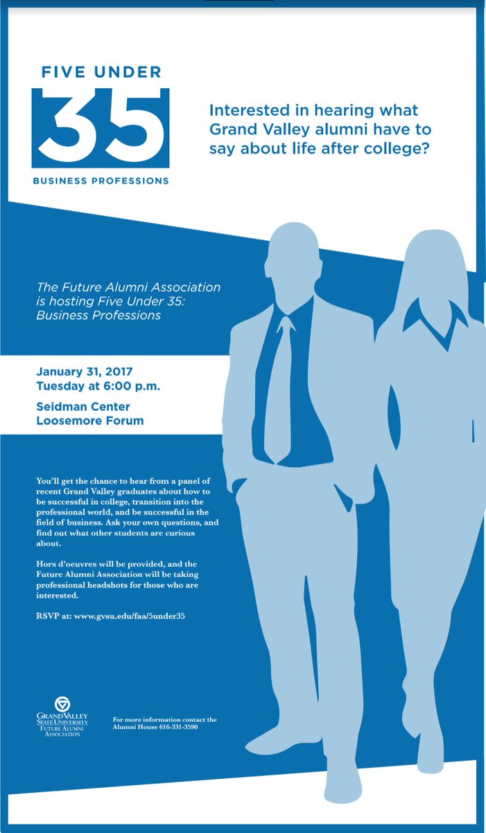 SAA_GVSU's tweet photo. We are just ONE day away from Five Under 35: Business Professions, so be sure to RSVP here: https://t.co/Yvx7FcbhWn https://t.co/Q1Uyq2KIVK