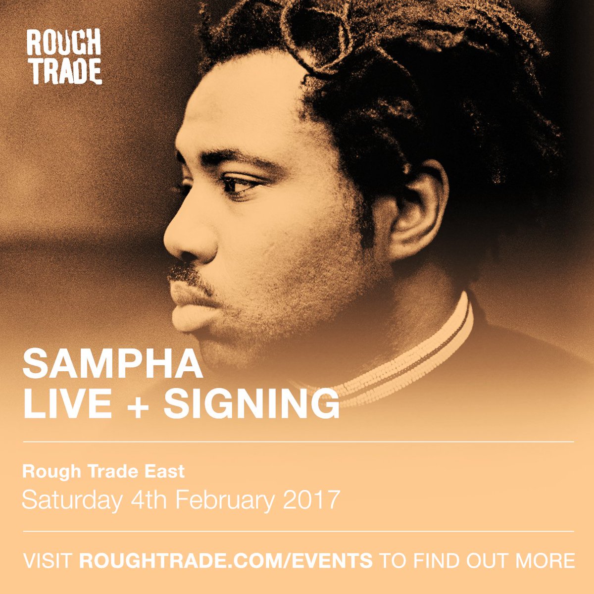 Excited to announce SAMPHA live in-store &amp; signing @ RT EAST this Saturday 7.30pm.! Album/Wristbands available now: roughtrade.com/events/sampha-…