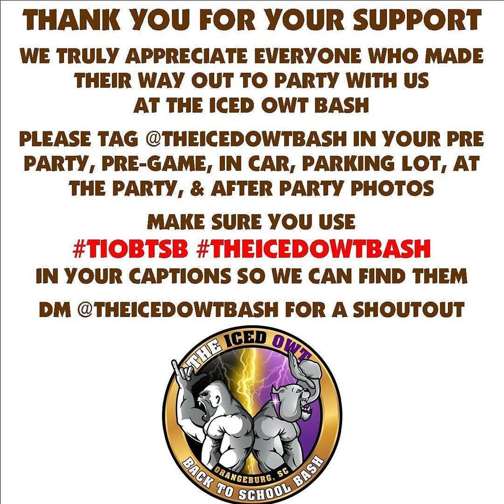 theicedowtbash's tweet photo. Thank You For Choosing To Attend #TIOBTSB

We Are Glad You Made It Out To #TheIcedOWTBash
… https://t.co/CCjxv6zNRE https://t.co/jjnDfY6Ijy