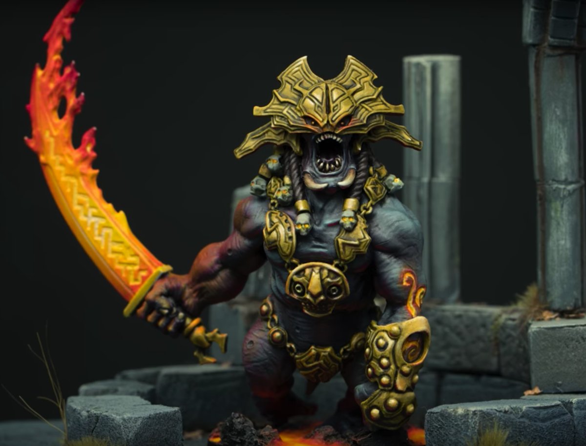 CMONGames's tweet photo. As always, @Sorastros has delivered a masterpiece! This time he focuses on the menacing Fire Giant from #BloodRage! https://t.co/U9VnWUaKND https://t.co/4sbEz39Zaf