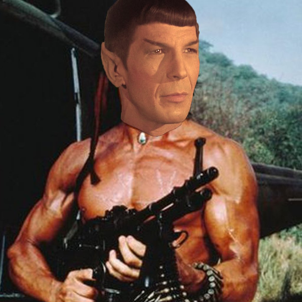 nufer_matthew's tweet photo. @ProfessorF  @ProfBenavidez  Spock/Rambo https://t.co/49dEih8KPu