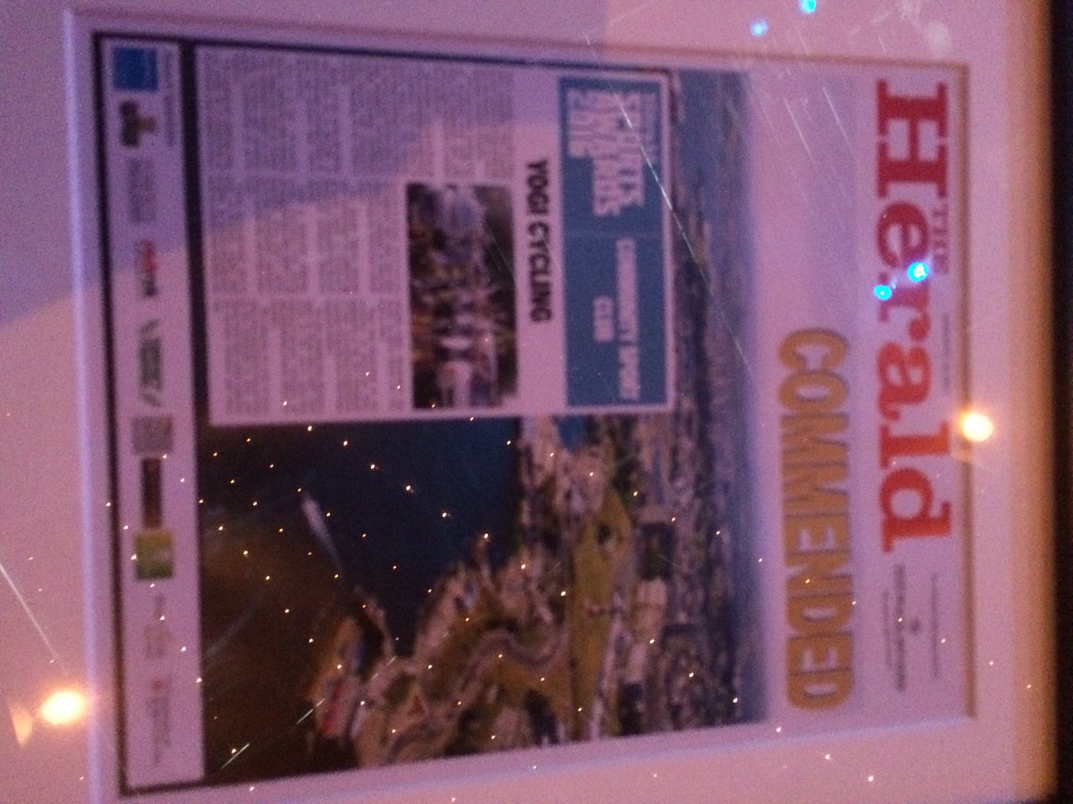 Commended at the herald sports awards this evening.