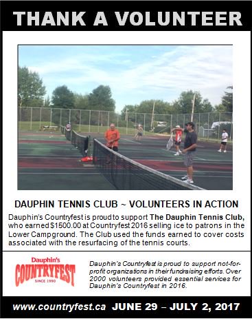 dauphincfest's tweet photo. Dauphin's @Country_Fest Thanks a Volunteer Group - The Dauphin Tennis Club for their work at #cfest2016 #Volunteers #Dauphin #Manitoba https://t.co/uDF0sPYb2O