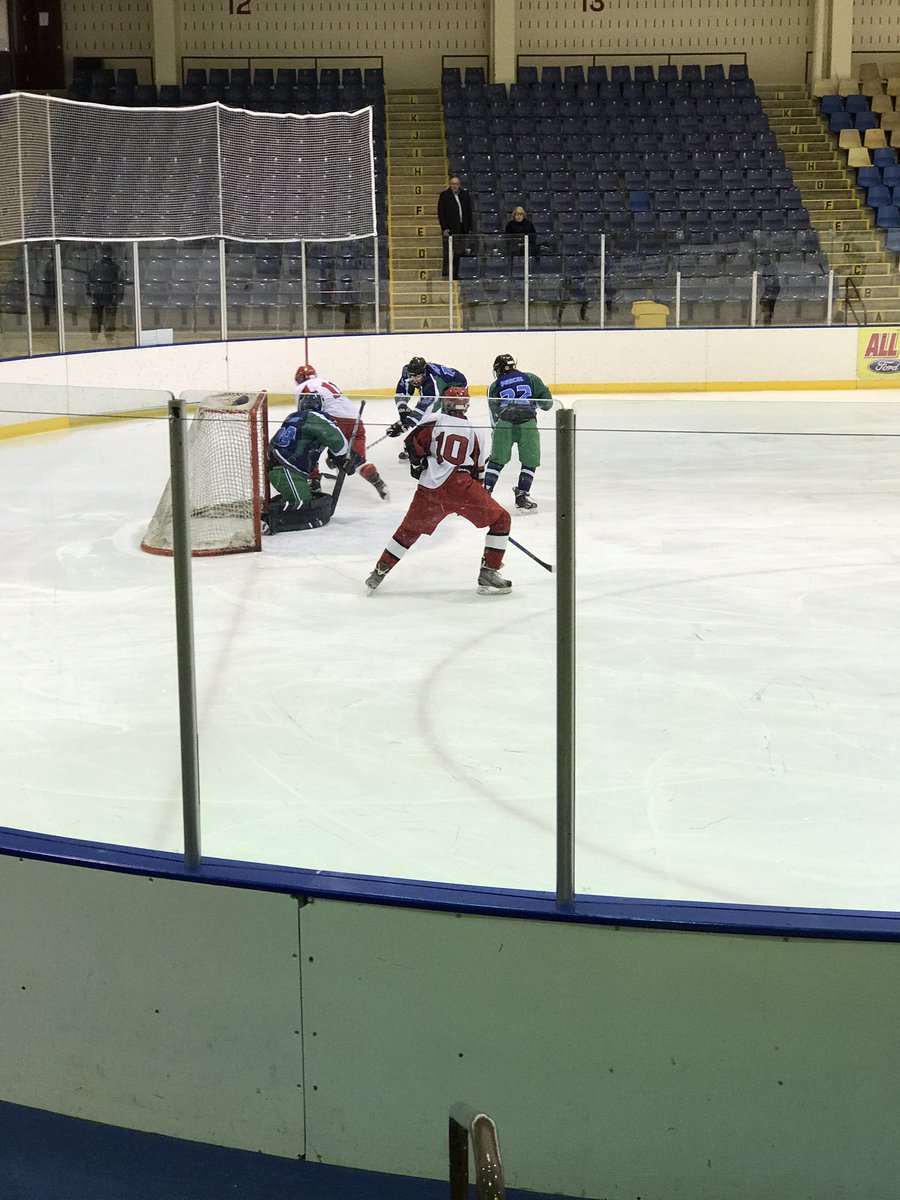 Freshman Andrew Herms MC Goalie in action at Mennen Arena