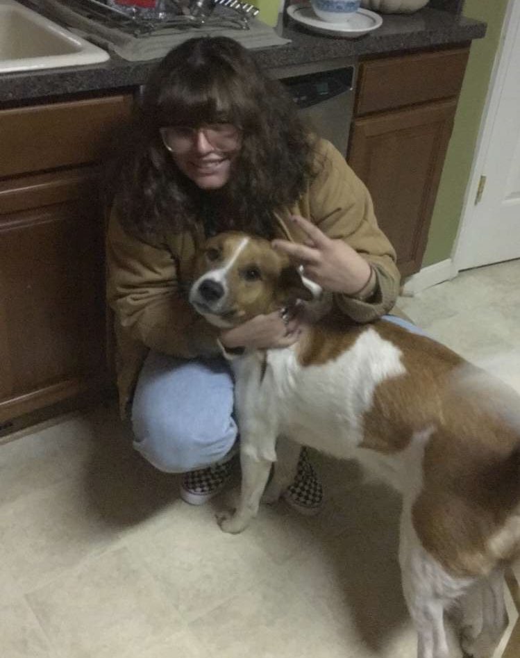 _queenabbey's tweet photo. This pic of me and gunners dog is a very accurate showing of me https://t.co/k7YgVReUr4