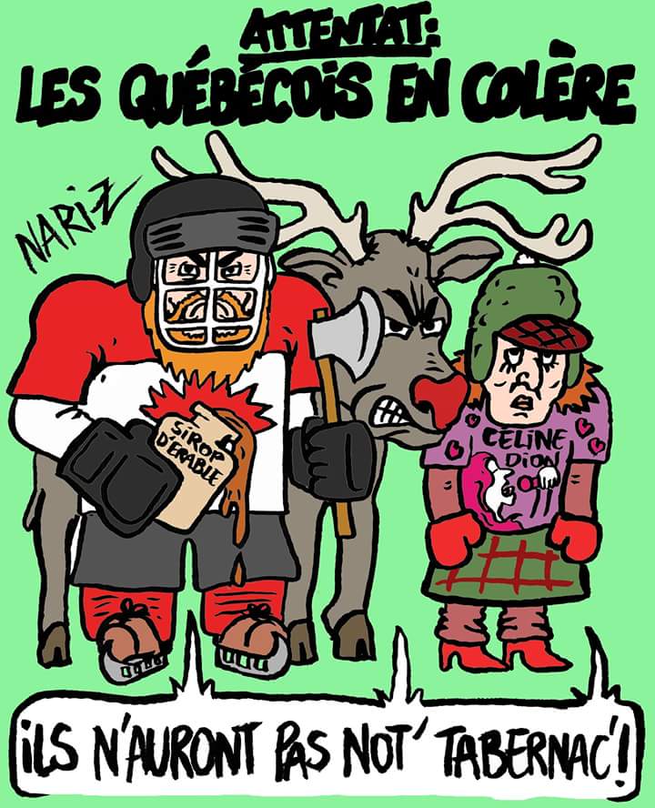 redacfion's tweet photo. Attentat au Québec, les québécois ne cèderont pas à la haine ! https://t.co/QticNZ35Ip