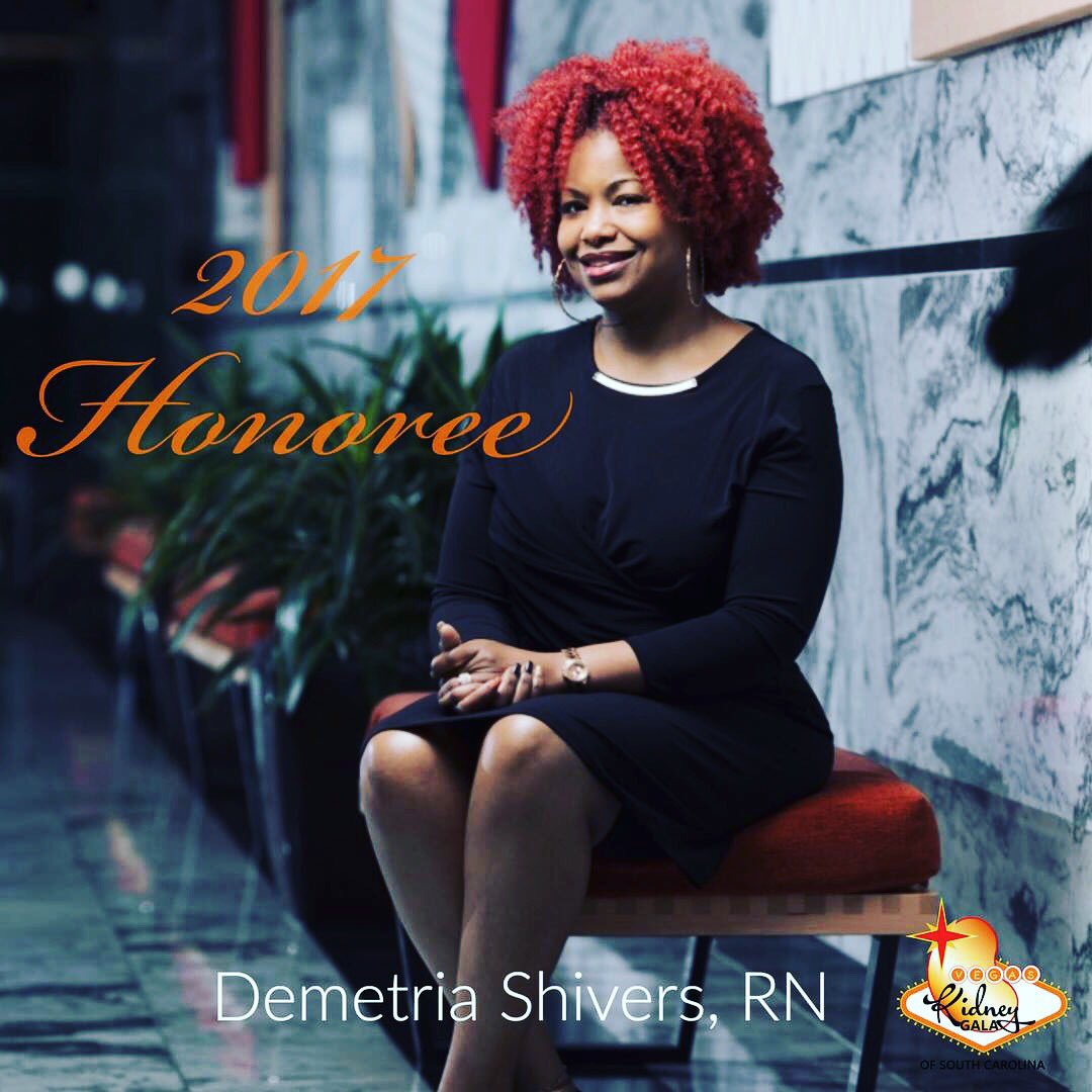nkfteamsc's tweet photo. Meet our first honoree, Demetria Shivers, RN! Come watch Demetria receive her award, March 4! Tix: https://t.co/AfVcVHaTdK    #VegasNights https://t.co/79t4XMW9qs