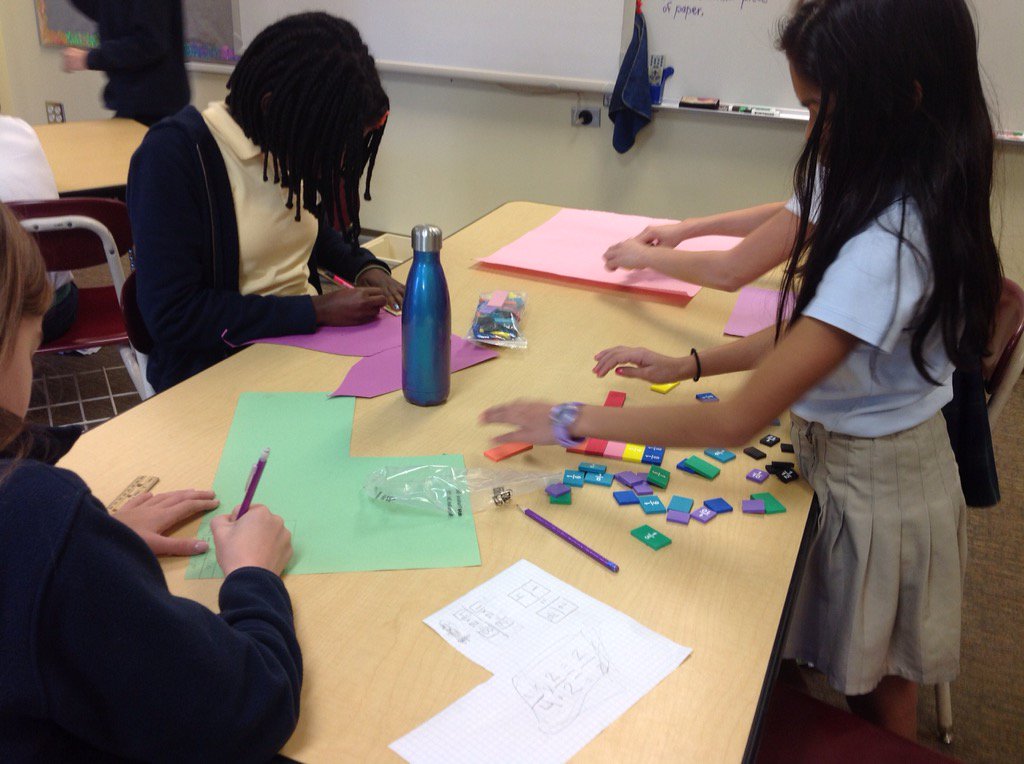 billups_class's tweet photo. We are all making a math project using equivalent fractions. SS #trinitylearns #Eylesmath https://t.co/gUJR0OCDbt
