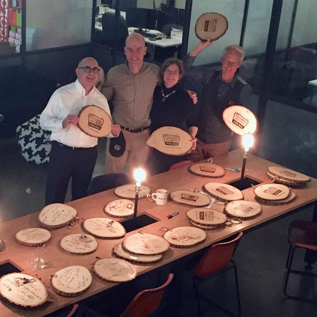 <a href="/4outdoorschool/">Outdoor School</a> campaign exec team still celebrating #OutdoorSchoolForAll win w/ "thank you cookies" for key supporters! @PortlandAudubon