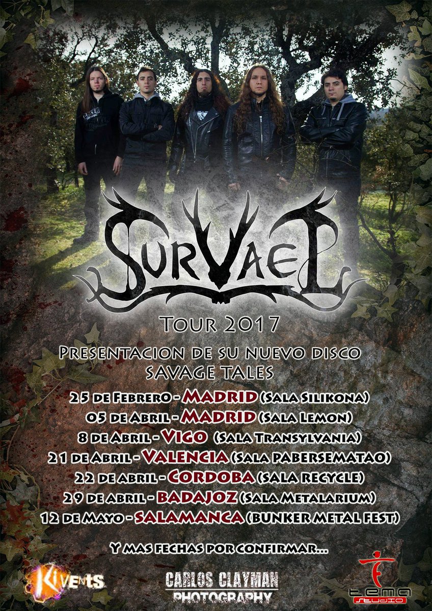 Survael's tweet photo. Este 2017 no pensamos parar!!! Estad atentos próximamente anunciaremos mas fechas!!! @Kivents1 #HEAVYMETAL https://t.co/utmIGisZaJ