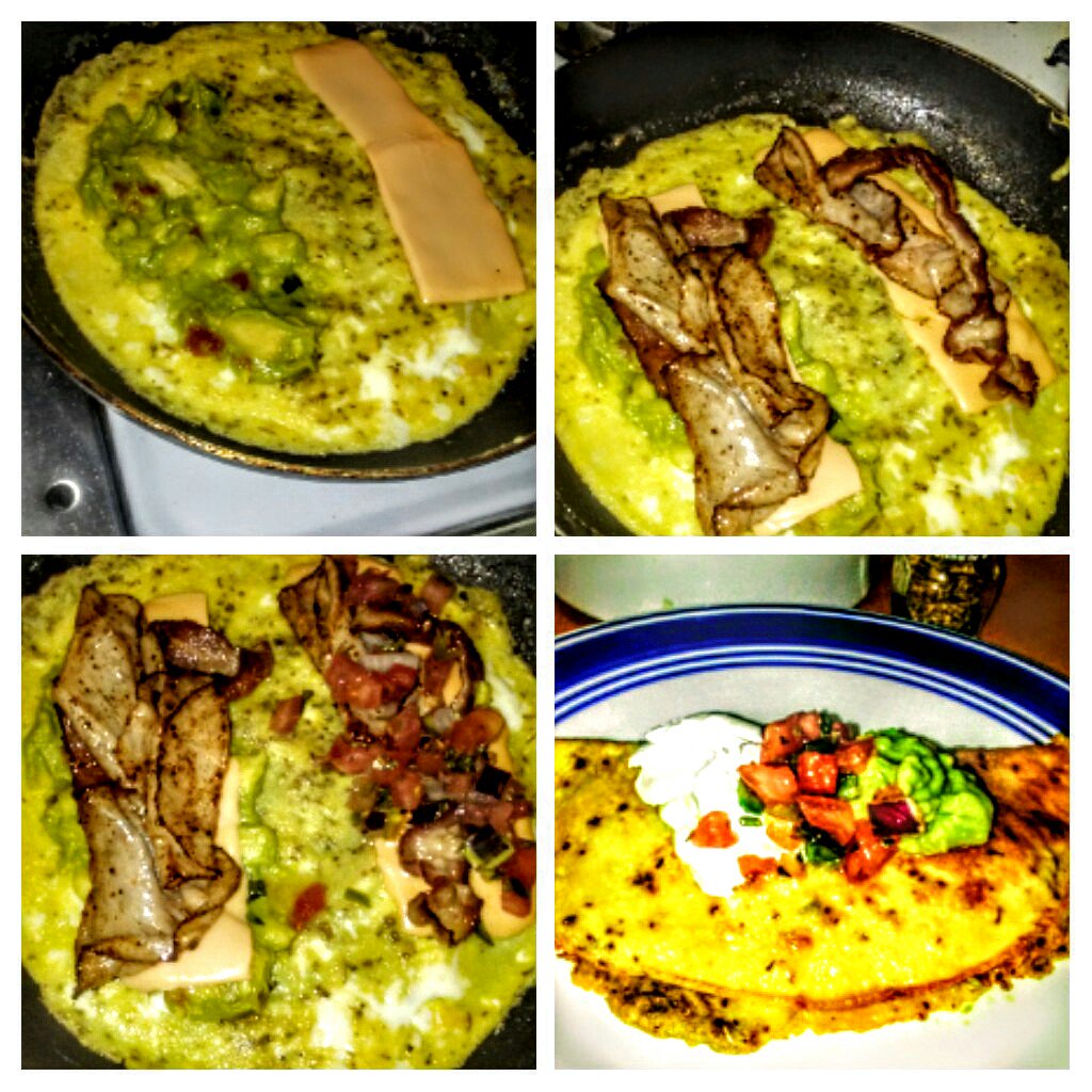 NaafLaw's tweet photo. How do you like your omelette? Today's choice turkey and bacon California style! Tell me how you like yours? #DrewRyan https://t.co/1roBNSR1JU