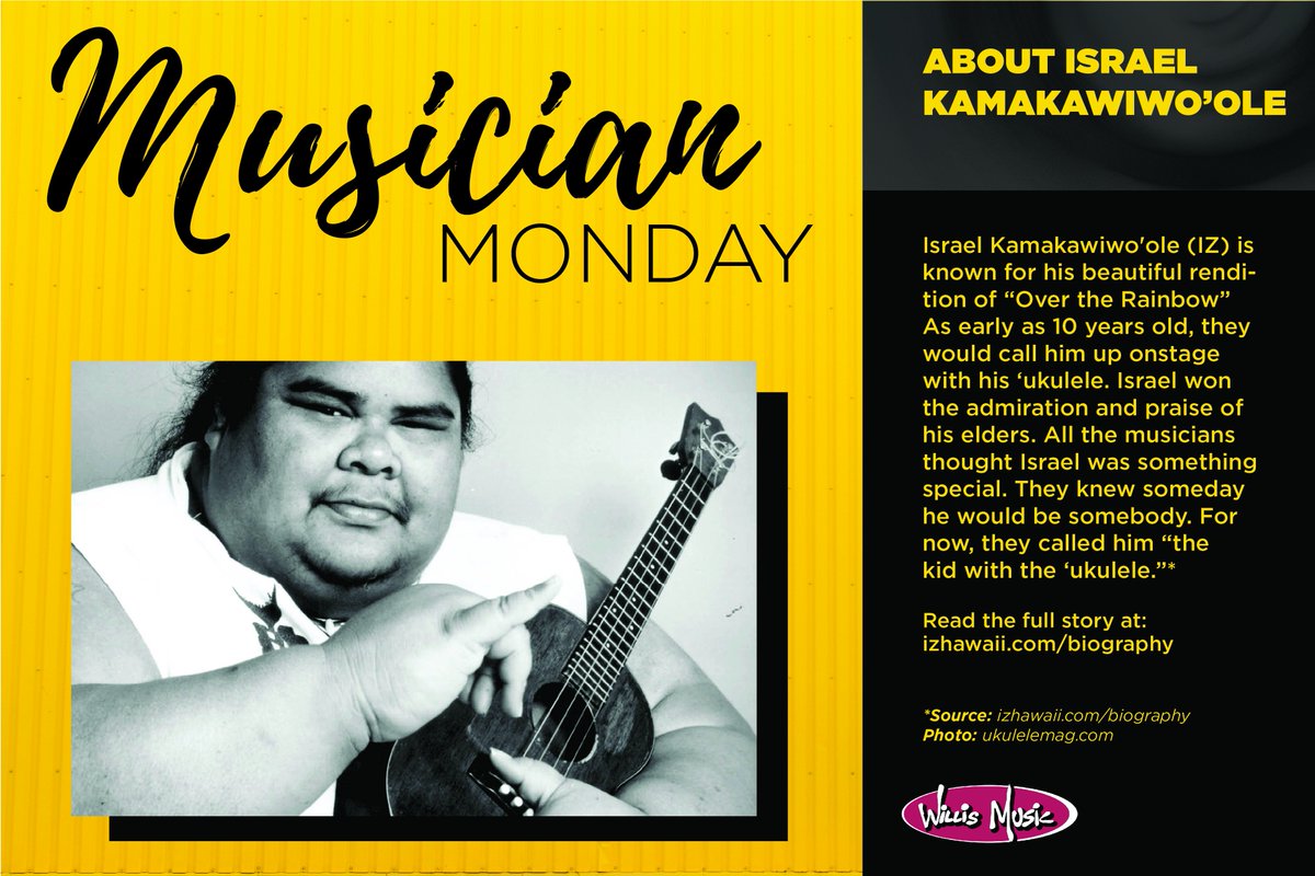 WillisMusicCo's tweet image. This week's pick is @IZHAWAII. Check out his site/music bit.ly/2jLLOMh  #musicianmonday #music #ukecandoit bit.ly/2i6nfqq