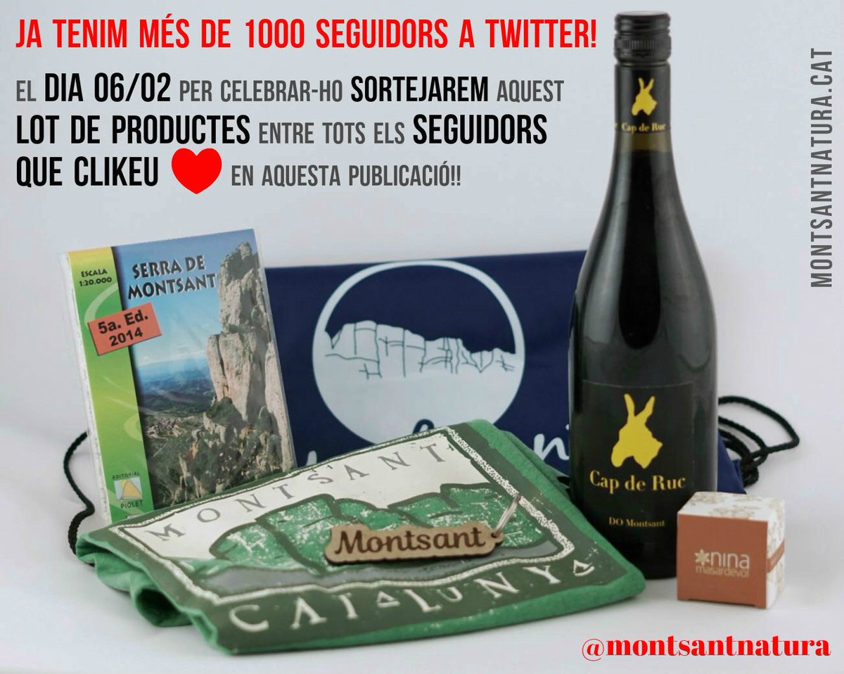 ATENCIÓ! Per celebrar +1000 seguidors sortgem aquest lot. Segueix-nos i clica m'agrada en aquesta publicació. Sorteig el dia 06/02.