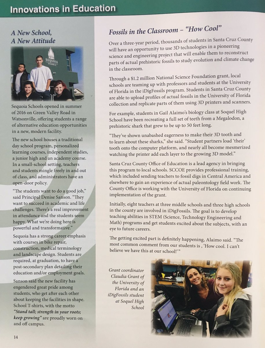 paleoteach's tweet photo. 3D scanning &amp; 3D printing in K12. Our project featured in SCCOE Annual Report. Thanks for your support! @suptwatkins @surfrteach @majcoe https://t.co/gwEsNyGUj5