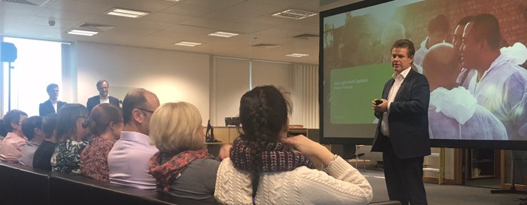 T_Pietrangeli's tweet photo. Great to welcome Peder Tuborgh to Arla House today to discuss commercial strategy towards 2020 #oneteamarla https://t.co/Q8GPqBc2hS