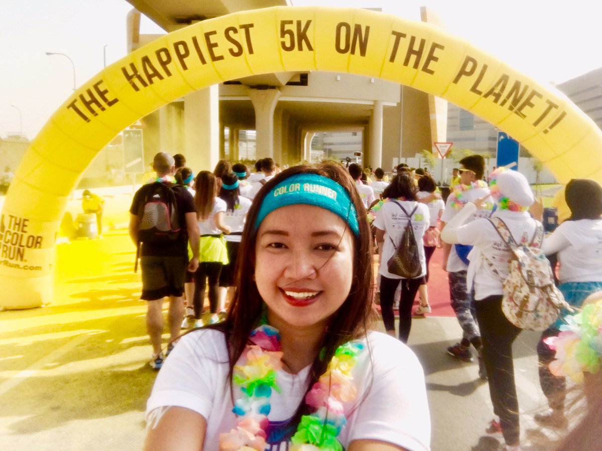ismiCheryL's tweet photo. Color Runners!🌈🤗💖 Color me happy:)
#Happiest5k #ColorRunQatar #sahtakawalan #2017 #TheColorRunQa #Tropicolor #healthylife @TheColorRunQA https://t.co/uFPiseXAoV