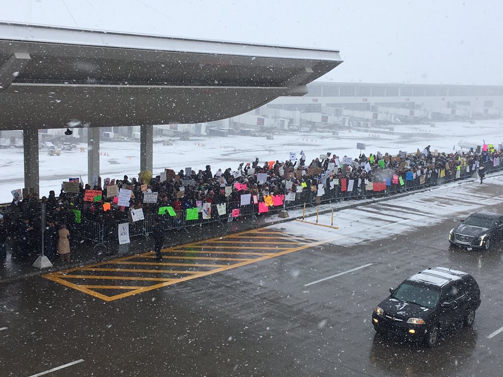zainabbal's tweet photo. Liberty And Justice For All
#thisiswhatdemocracylookslike 
#NoBanNoWall 
#letthemin 
#dtwprotest https://t.co/FOvcOcO2TK
