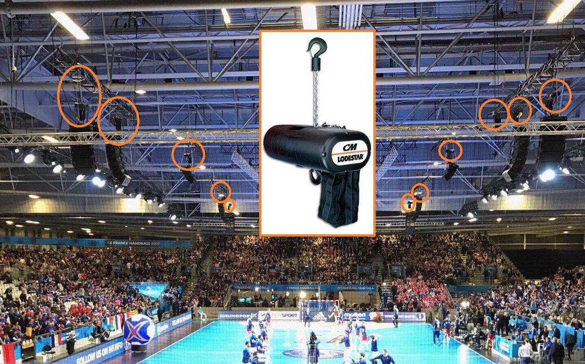 cmentertainment's tweet photo. #Handball2017 #LilleMétropole #Hoistmotor #CMLodestar #CMProstar #Rigging #cmentertainment #wheresyourCM via @MorgadoJohn https://t.co/mxjb7RbOBv