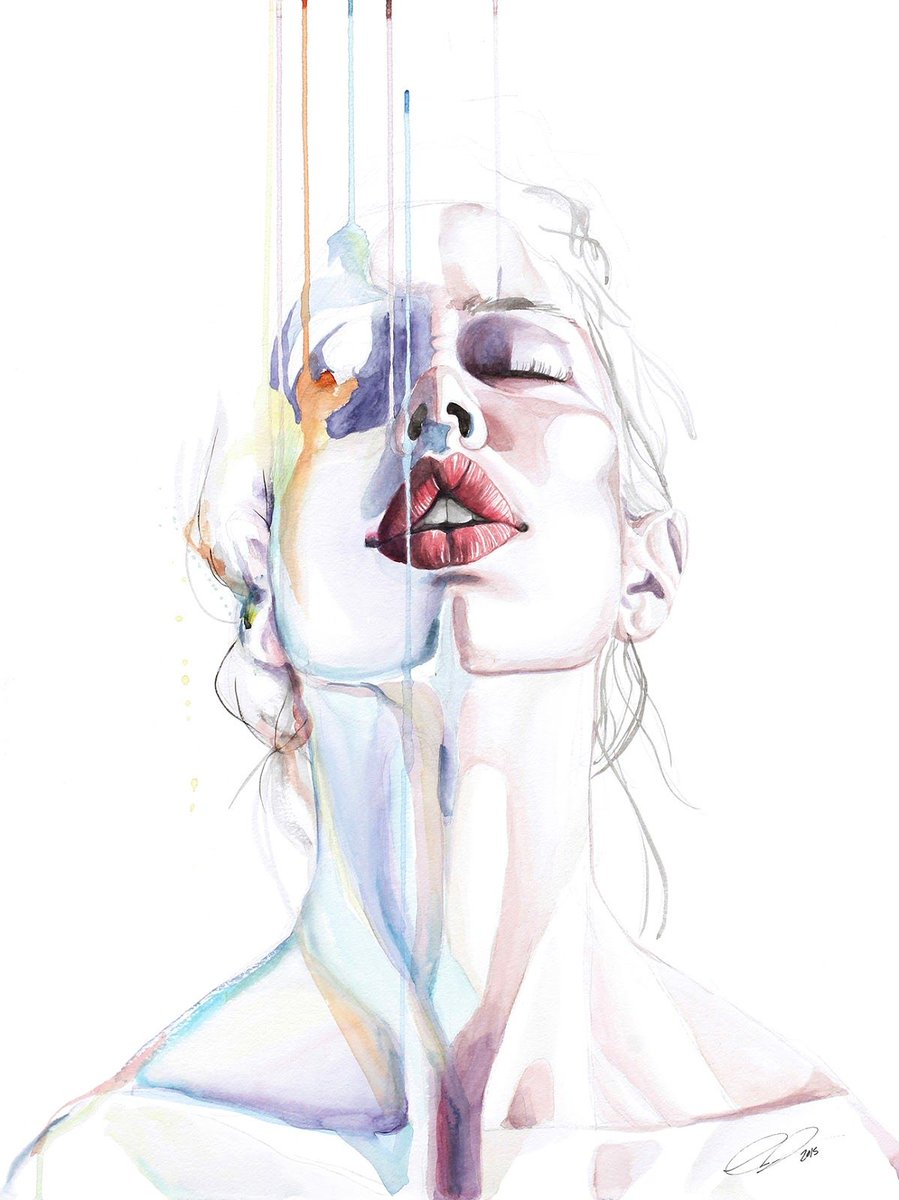 Drippy #Watercolor Paintings Take on #Depression and the Human Mind <a href="/VICE/">VICE</a> buff.ly/2kjhgCN  <a href="/defectivebarbie/">defectivebarbie</a>