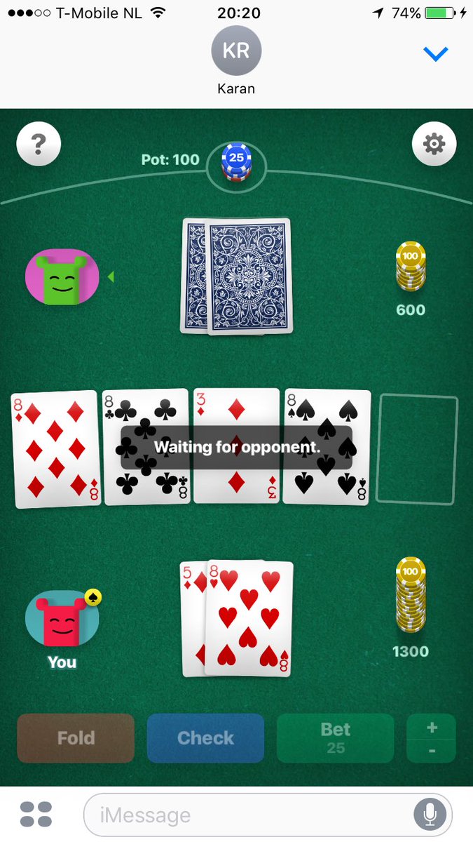 VRA010's tweet photo. @gamepigeonapp Hi! I think there might be a bug in the poker game.. it doesnt register that there's a 4 of a kind. https://t.co/rcdVXMV1v6