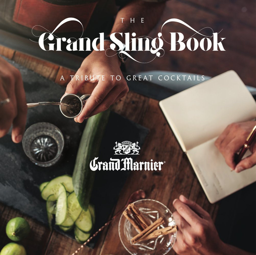 "A Tribute to Cocktails" inspired by #GrandMarnier +<a href="/Bittered_Sling/">Bittered Sling</a>. April 2016, we took 18 bartenders to France. #LeGrandSling = recipes.